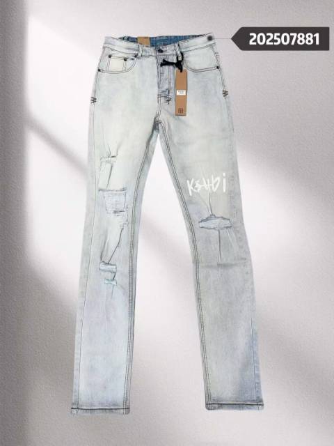 1:1 quality version 28339567 Logo Print Distressed Denim Jeans