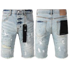1:1 Quality PURPLE BRΑND Splatter Paint Shorts