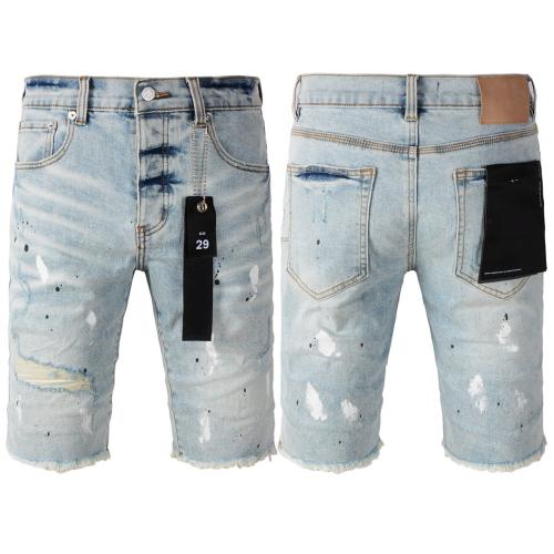 1:1 Quality PURPLE BRΑND Splatter Paint Shorts