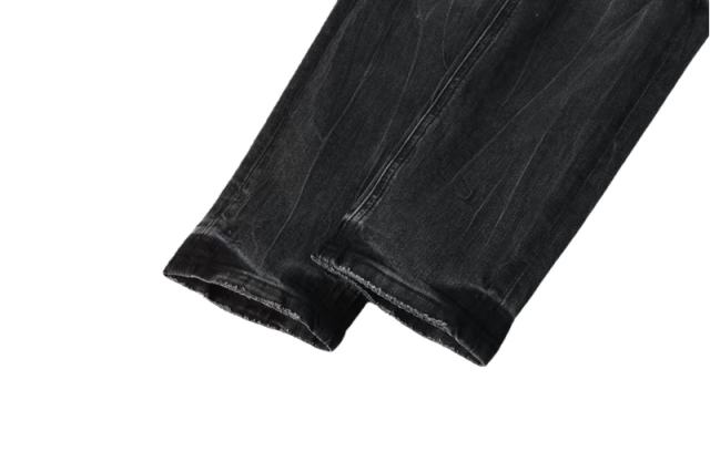 1:1 quality version Knee Logo Print Ripped Jeans 28700620