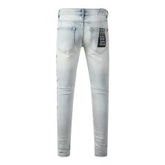 1:1 quality version Worn Hole Logo Printed Jeans 28700619