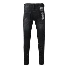 1:1 quality version Knee-hole White Dot Jeans 28700617