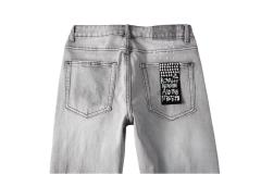 1:1 quality version Worn Hole Slim-fit Jeans 28700614