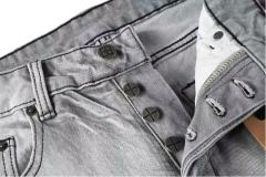1:1 quality version Worn Hole Slim-fit Jeans 28700614