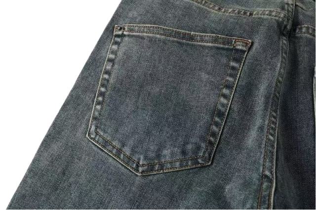 1:1 quality version Knee Zipper Hole Ripped Jeans 28700616