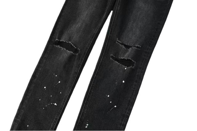 1:1 quality version Knee-hole White Dot Jeans 28700617