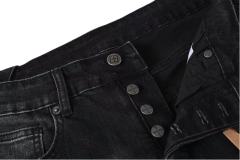 1:1 quality version Red Letter Embroidery Hole Jeans 28700618