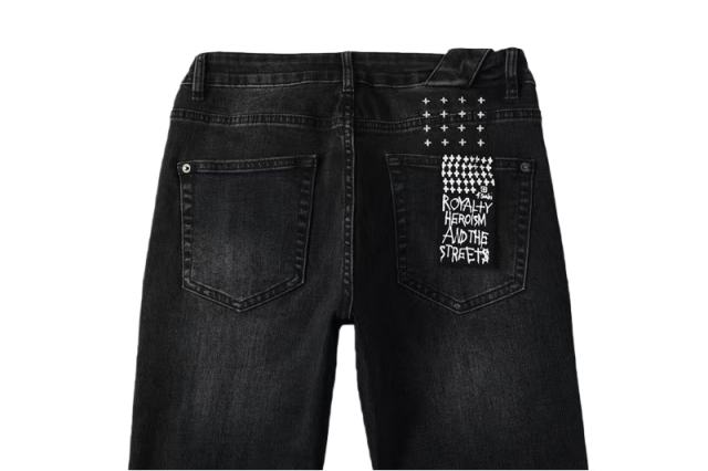 1:1 quality version Knee-hole White Dot Jeans 28700617