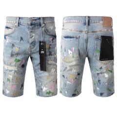 1:1 Quality PURPLE BRΑND Splatter Ink Shorts