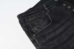1:1 quality version Hollowed-out embroidered logo ripped jeans 28694083
