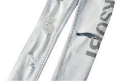 1:1 quality version Worn Hole Logo Printed Jeans 28700619