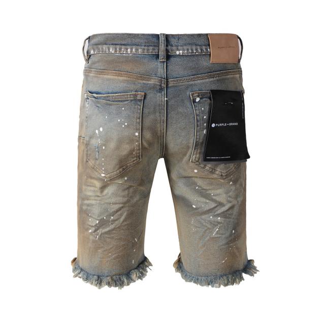 1:1 Quality PURPLE BRΑND Rust Splash-ink Washed Shorts