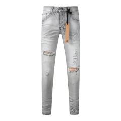 1:1 quality version Worn Hole Slim-fit Jeans 28700614