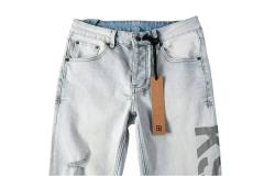 1:1 quality version Worn Hole Logo Printed Jeans 28700619