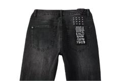 1:1 quality version Knee Logo Print Ripped Jeans 28700620