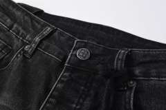 1:1 quality version Hollowed-out embroidered logo ripped jeans 28694083