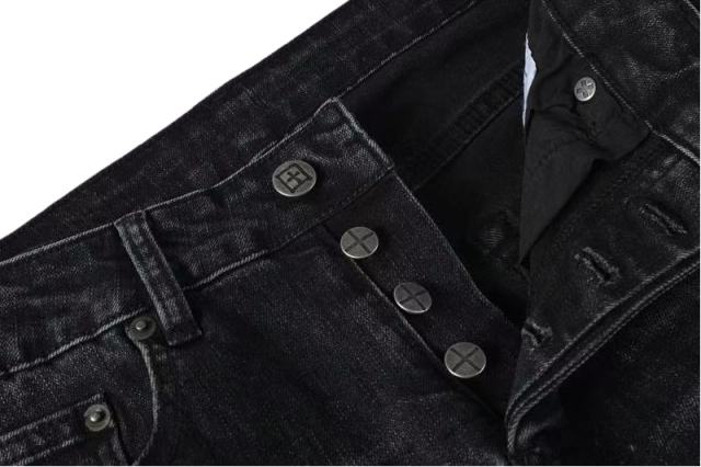1:1 quality version Knee-hole White Dot Jeans 28700617
