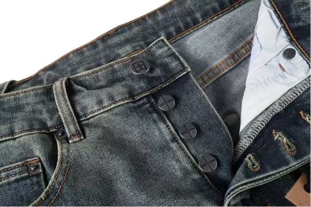 1:1 quality version Knee Zipper Hole Ripped Jeans 28700616