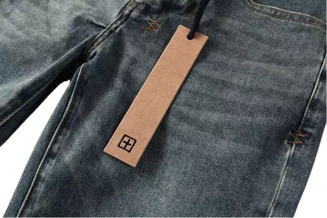 1:1 quality version Knee Zipper Hole Ripped Jeans 28700616