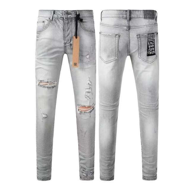 1:1 quality version Worn Hole Slim-fit Jeans 28700614