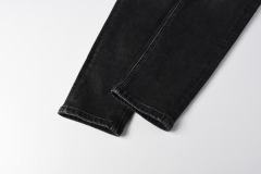 1:1 quality version Hollowed-out embroidered logo ripped jeans 28694083