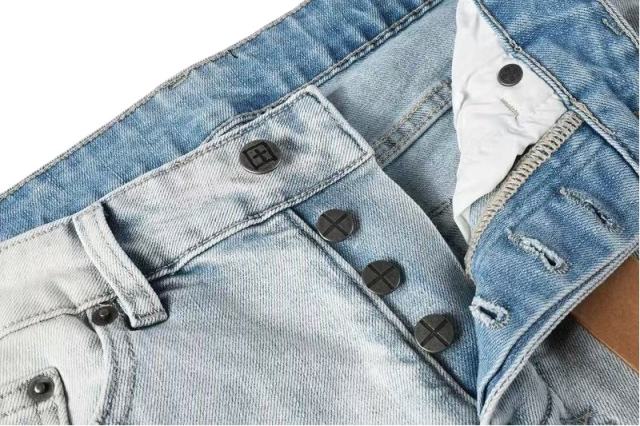 1:1 quality version Worn Hole Logo Printed Jeans 28700619