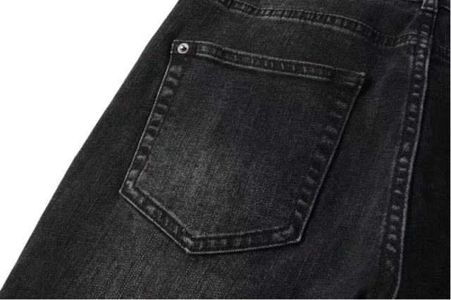 1:1 quality version Knee-hole White Dot Jeans 28700617