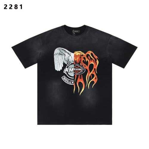 Eagle Flame Double-Pair Logo Print Washed Version tee 28750098