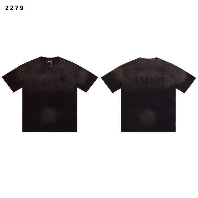 Embroidered Logo Distressed Washed Version tee 3 colors 28748556