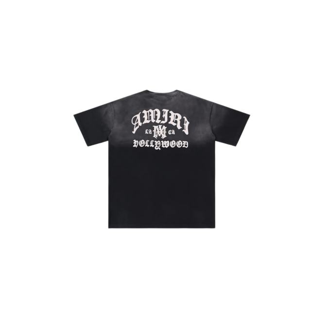 High Street Gothic Letter Gradient Print Washed tee 2 colors 28979019