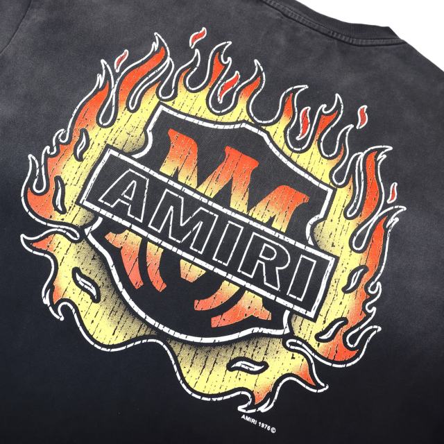 Flame Logo Print Washed Version tee 28751168