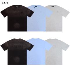 Embroidered Logo Distressed Washed Version tee 3 colors 28748556