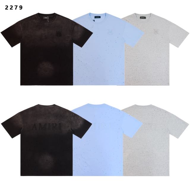 Embroidered Logo Distressed Washed Version tee 3 colors 28748556