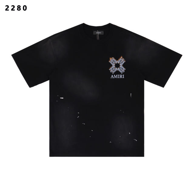 MA Quad Flames Print Washed Version tee 28750095
