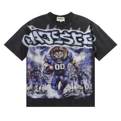 Lion Player Print Washed Tee 28874481