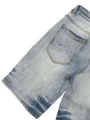 1:1 quality version Letter Pattern Embroidered Line Denim Shorts 28972420