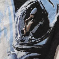 Astronaut Skull Hotfix Rhinestone Print Washed Tee 28874489