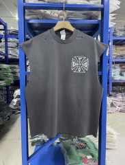West Coast Choppers Vintage Motorcycle Print Distressed Loose Sleeveless Tank Top