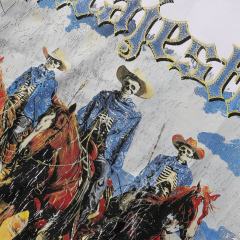Riding Skull Cowboy Hotfix Rhinestone Print Tee 28874485