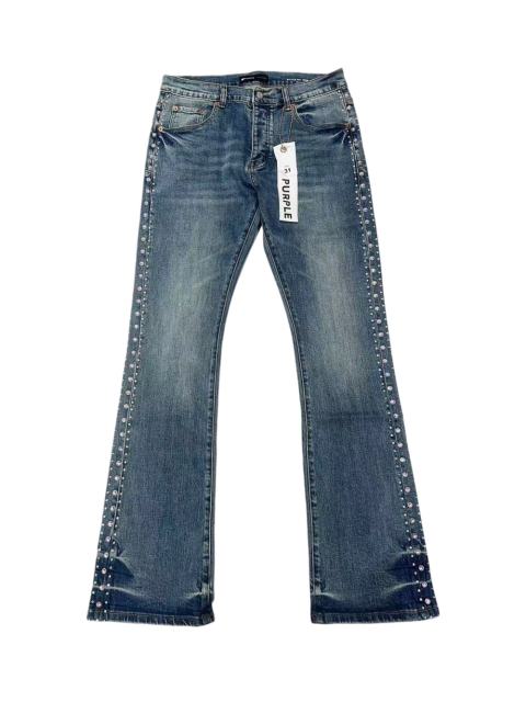 1:1 quality version Side Crystal Rivet Bootcut Jeans 28920259