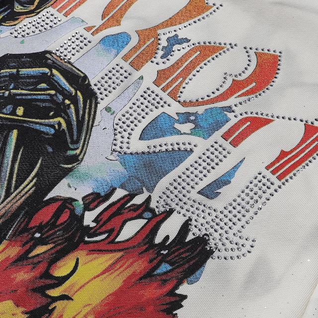 Cheers Skull Splash Ink Rhinestone Print Washed Tee 28874564
