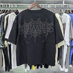 Punk Skull Splash Ink Rhinestone Print Tee 2 colors 28874561