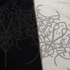 Punk Skull Splash Ink Rhinestone Print Tee 2 colors 28874561