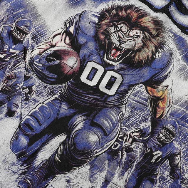 Lion Player Print Washed Tee 28874481