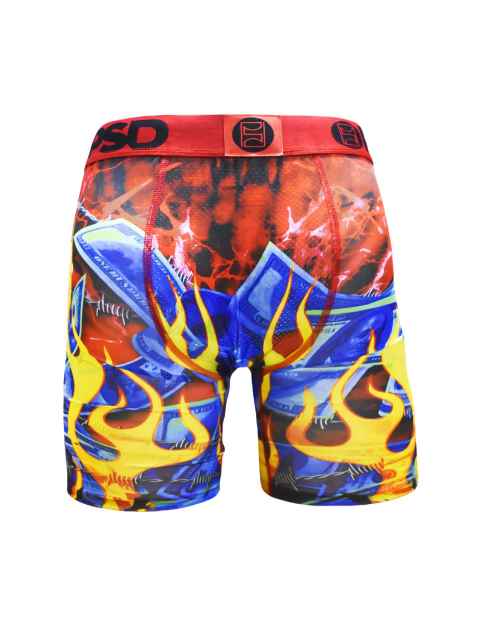 Blue Banknote Flame Print Boxer Briefs 28702277