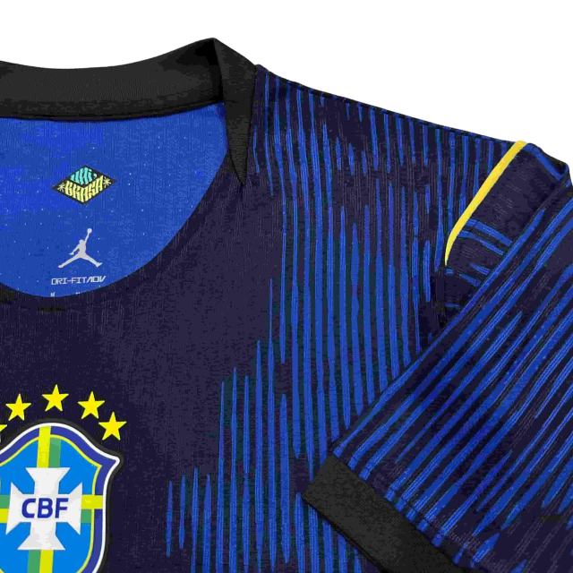 2026/2027 Blue Black Gradient Brazil Away Authentic Jersey 28898444