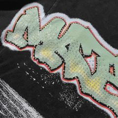 Bully Dog Skull Hotfix Rhinestone Print Washed Tee 28874476