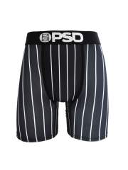 White Vertical Striped Print Boxer Briefs 28629046