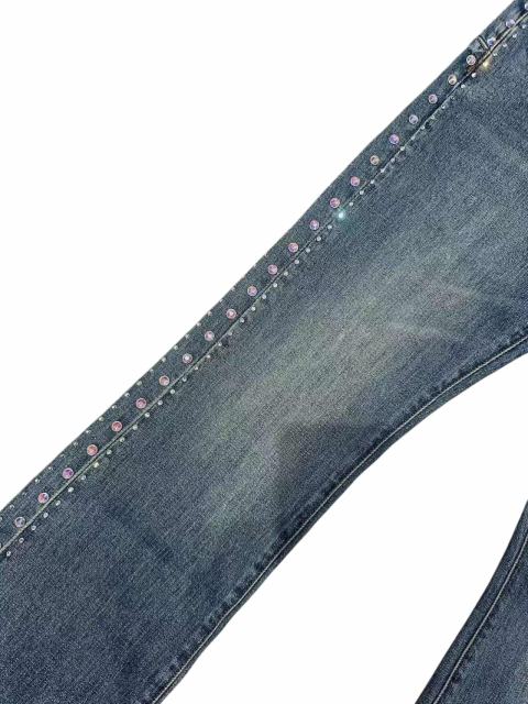 1:1 quality version Side Crystal Rivet Bootcut Jeans 28920259