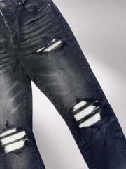 1:1 Quality White Patch Jeans